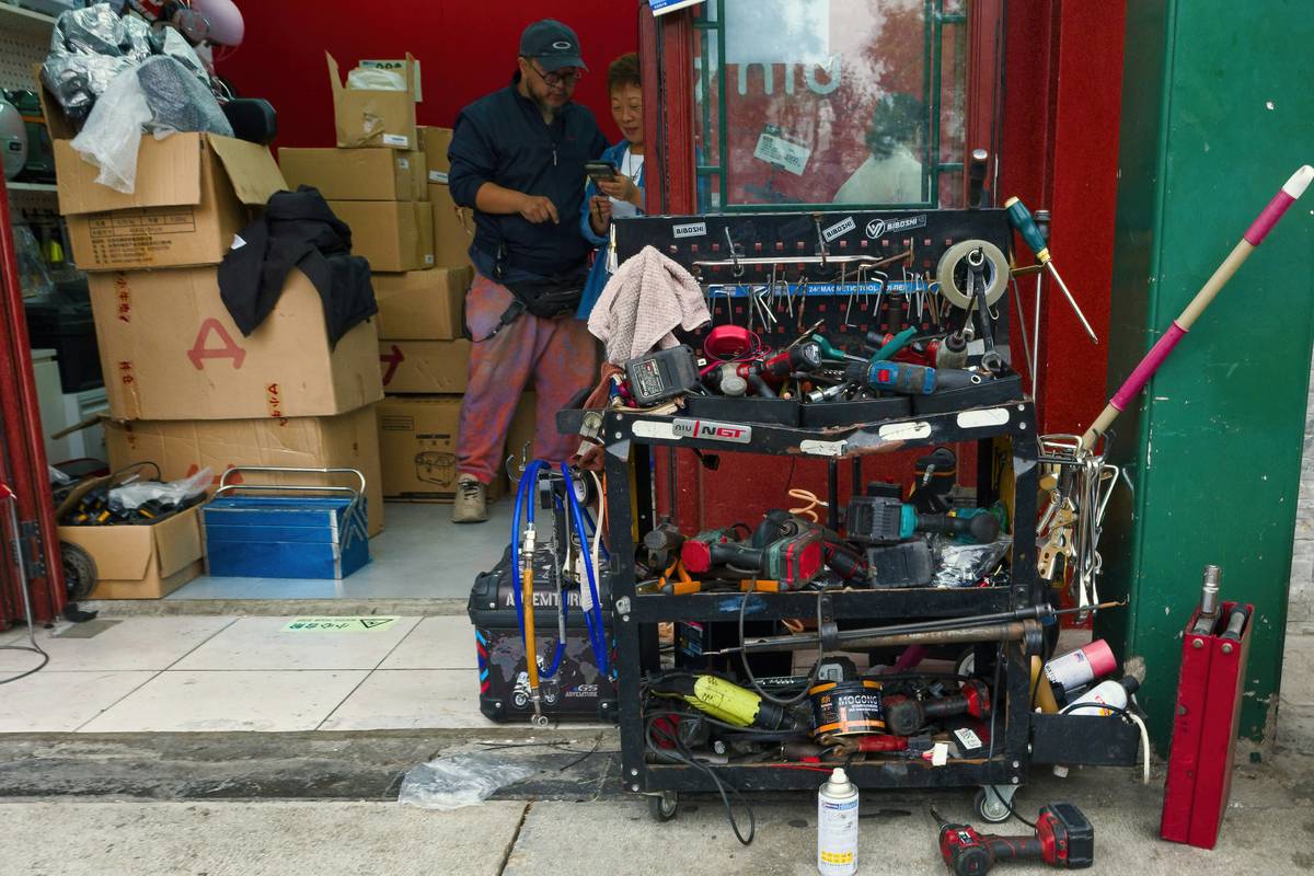 tool belt storage ideas featuring rolling cart with dedicated belt slots